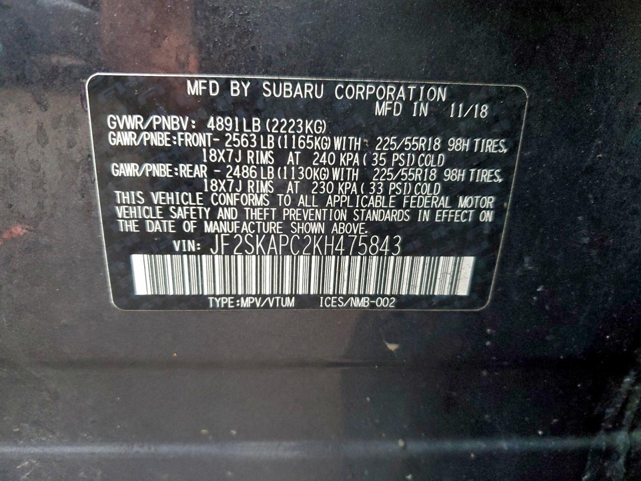 2019 SUBARU FORESTER SPORT photo 27