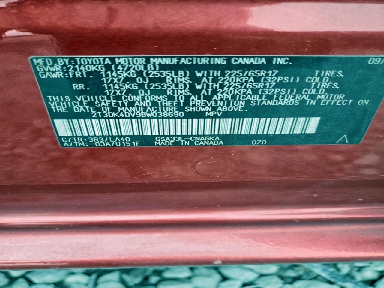 2011 TOYOTA RAV4 LIMITED photo 13