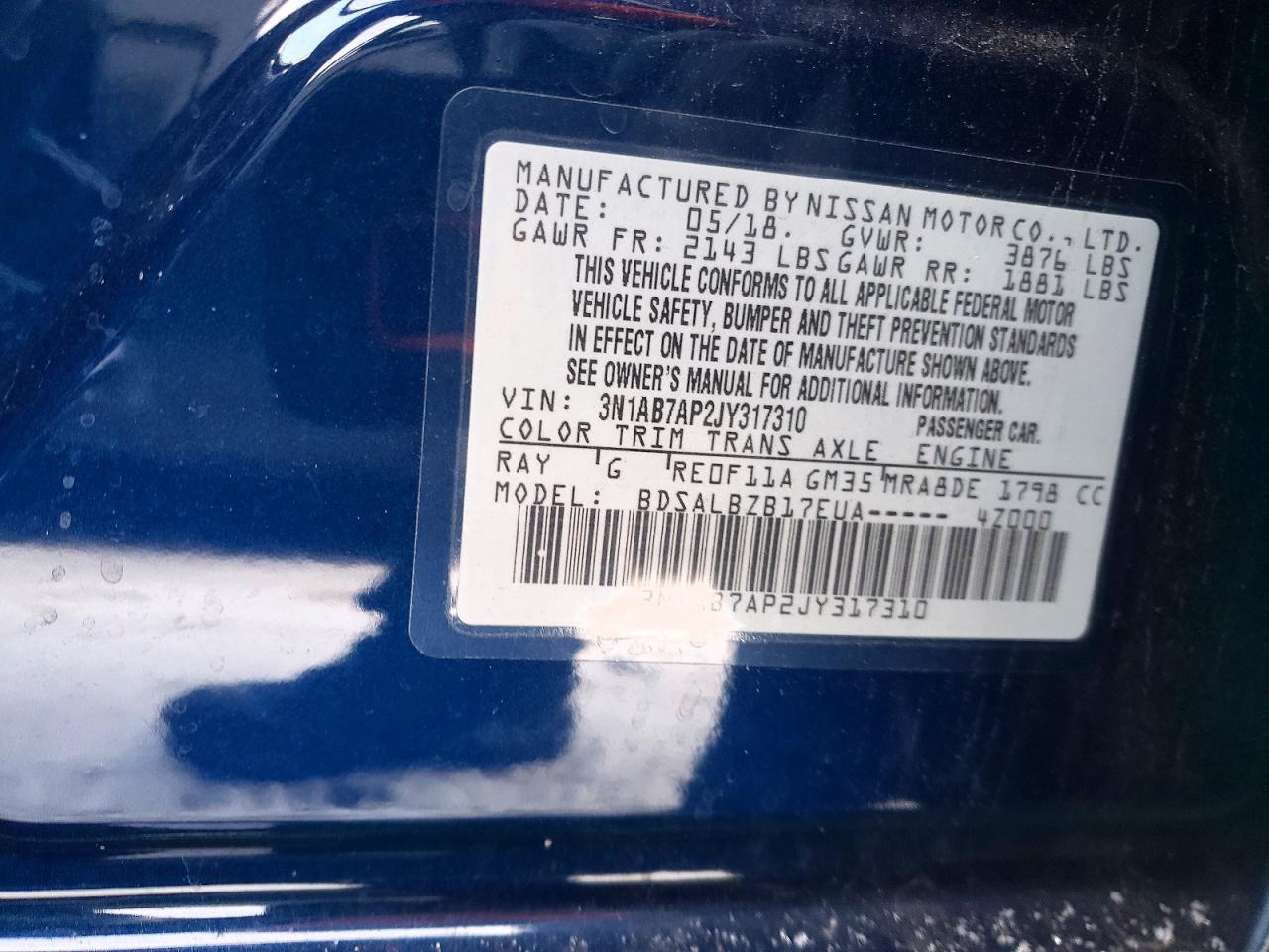 2018 NISSAN SENTRA S photo 12