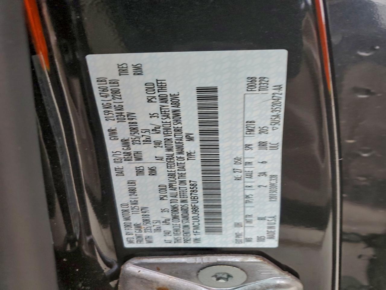 2015 FORD ESCAPE TITANIUM photo 14