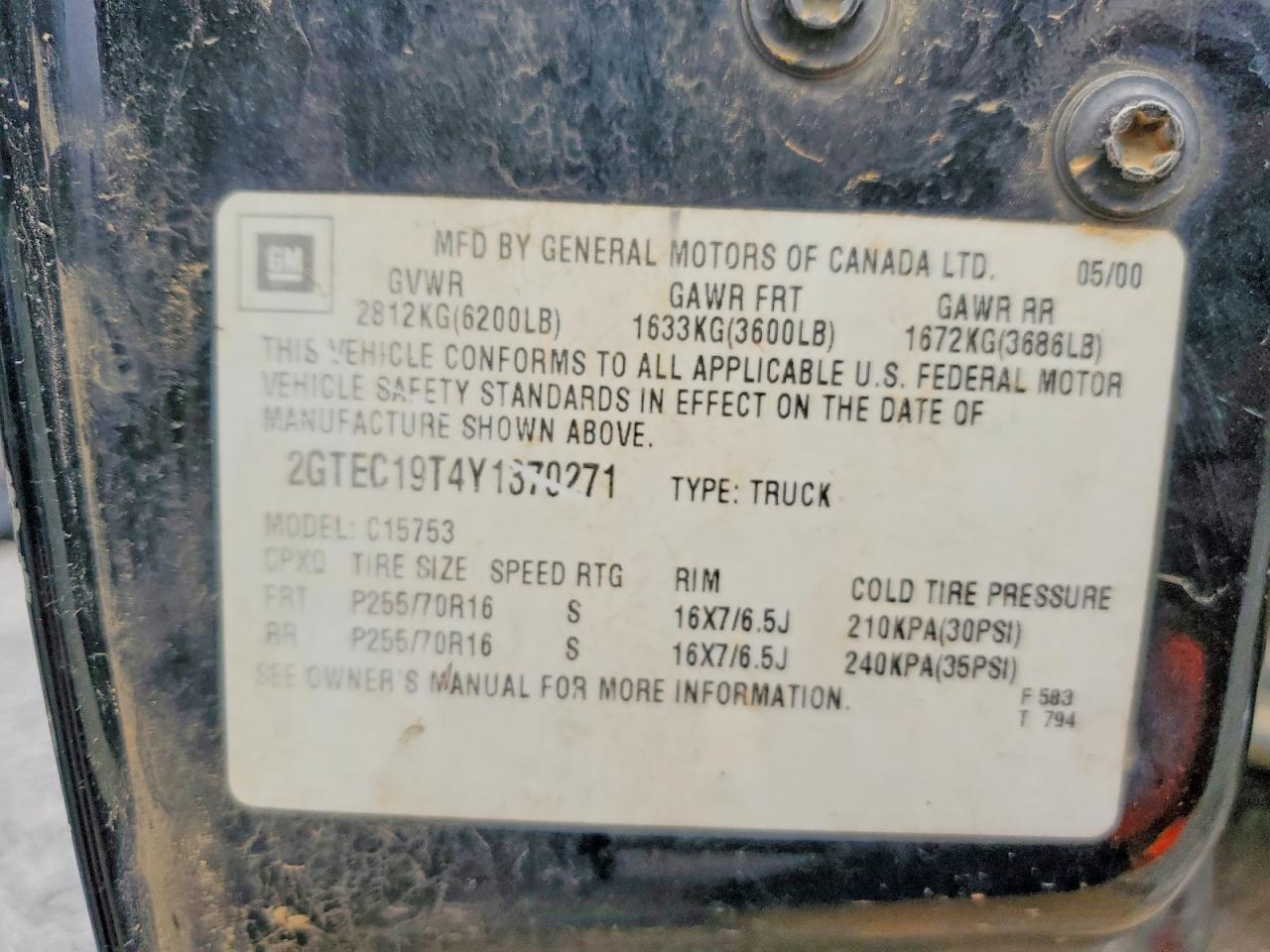 2000 GMC NEW SIERRA C1500 photo 12
