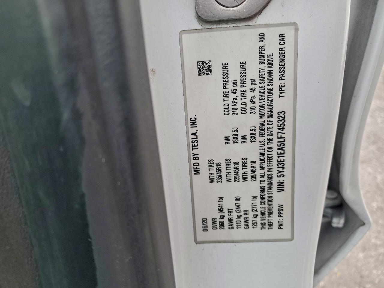 2020 TESLA MODEL 3 photo 12