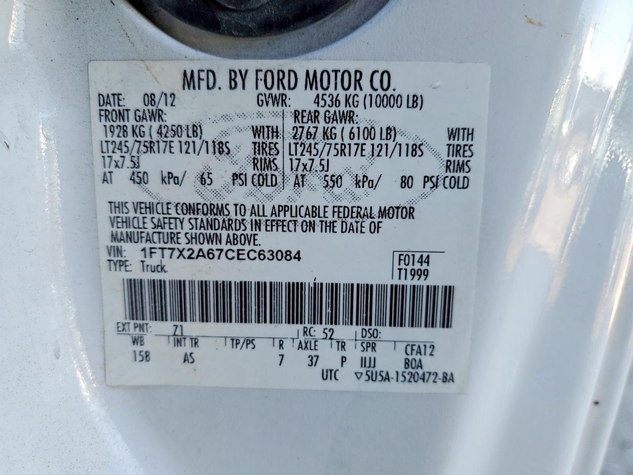 2012 FORD F250 SUPER DUTY photo 12