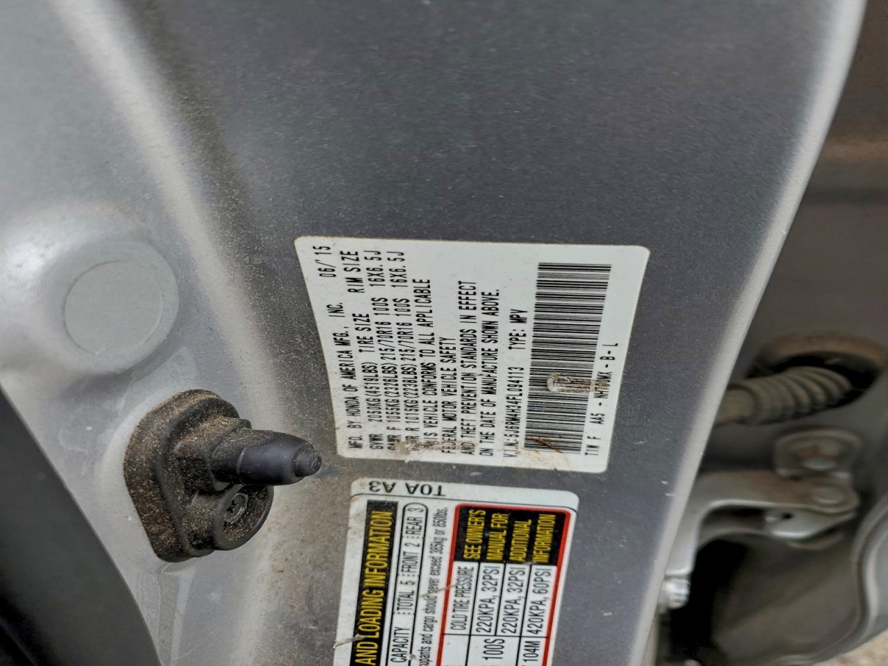 2015 HONDA CR-V LX photo 13
