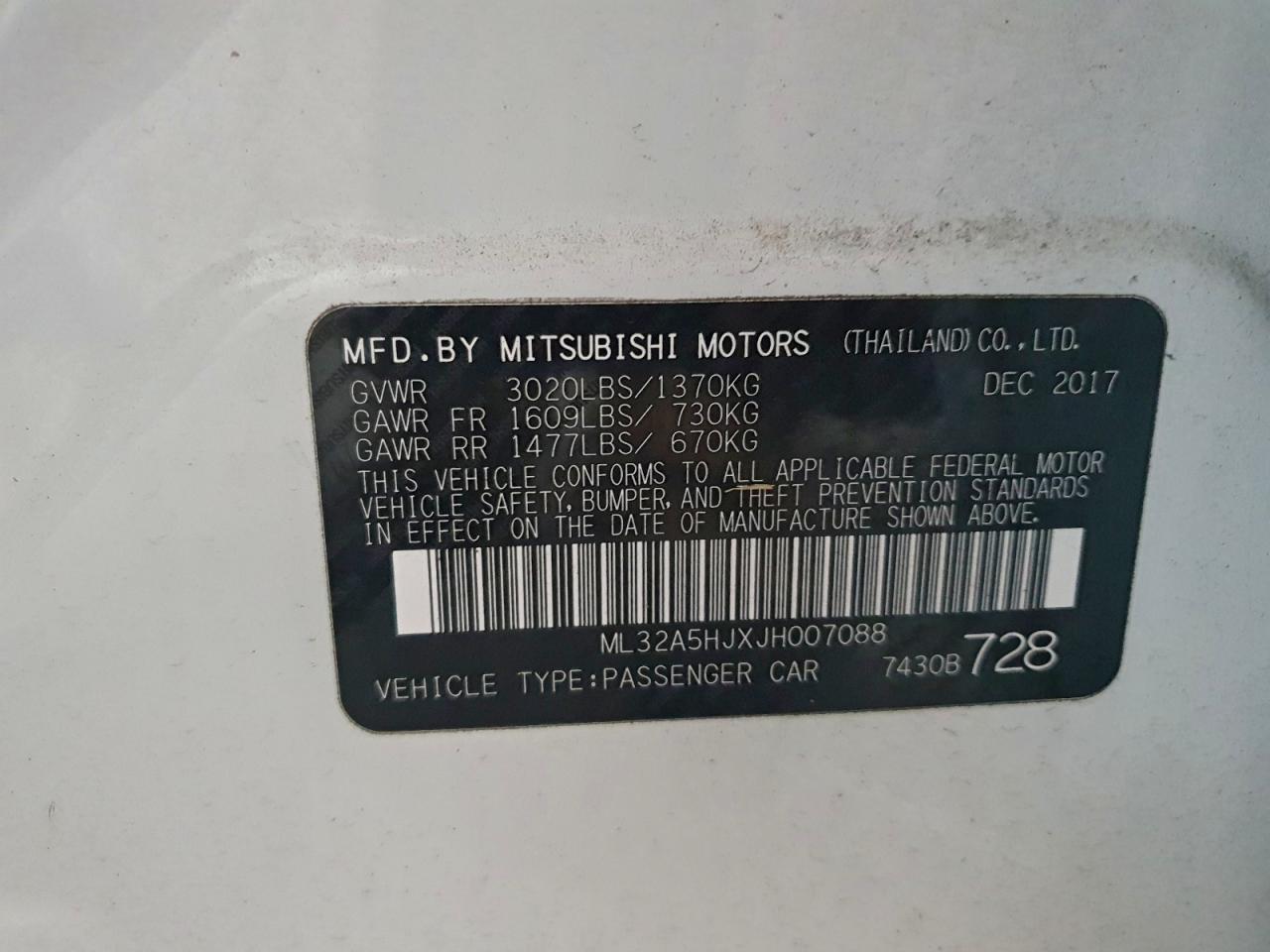 2018 MITSUBISHI MIRAGE GT photo 12