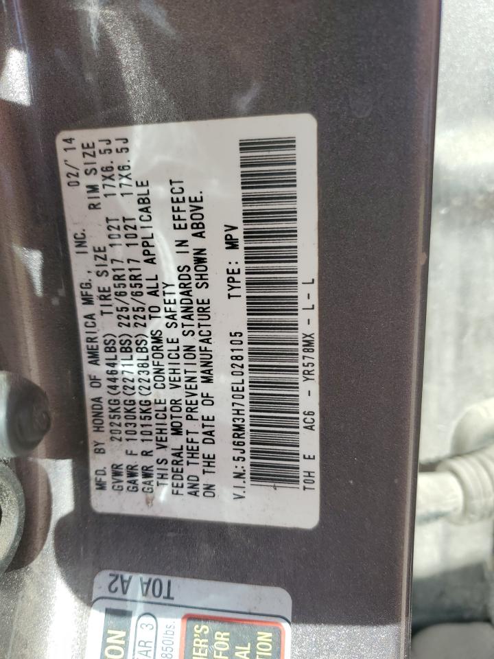 2014 HONDA CR-V EXL photo 13