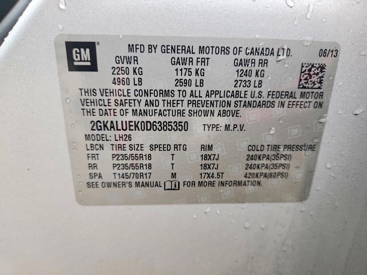 2013 GMC TERRAIN SLT photo 13