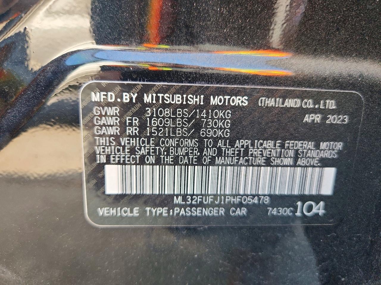 2023 MITSUBISHI MIRAGE G4 ES photo 13