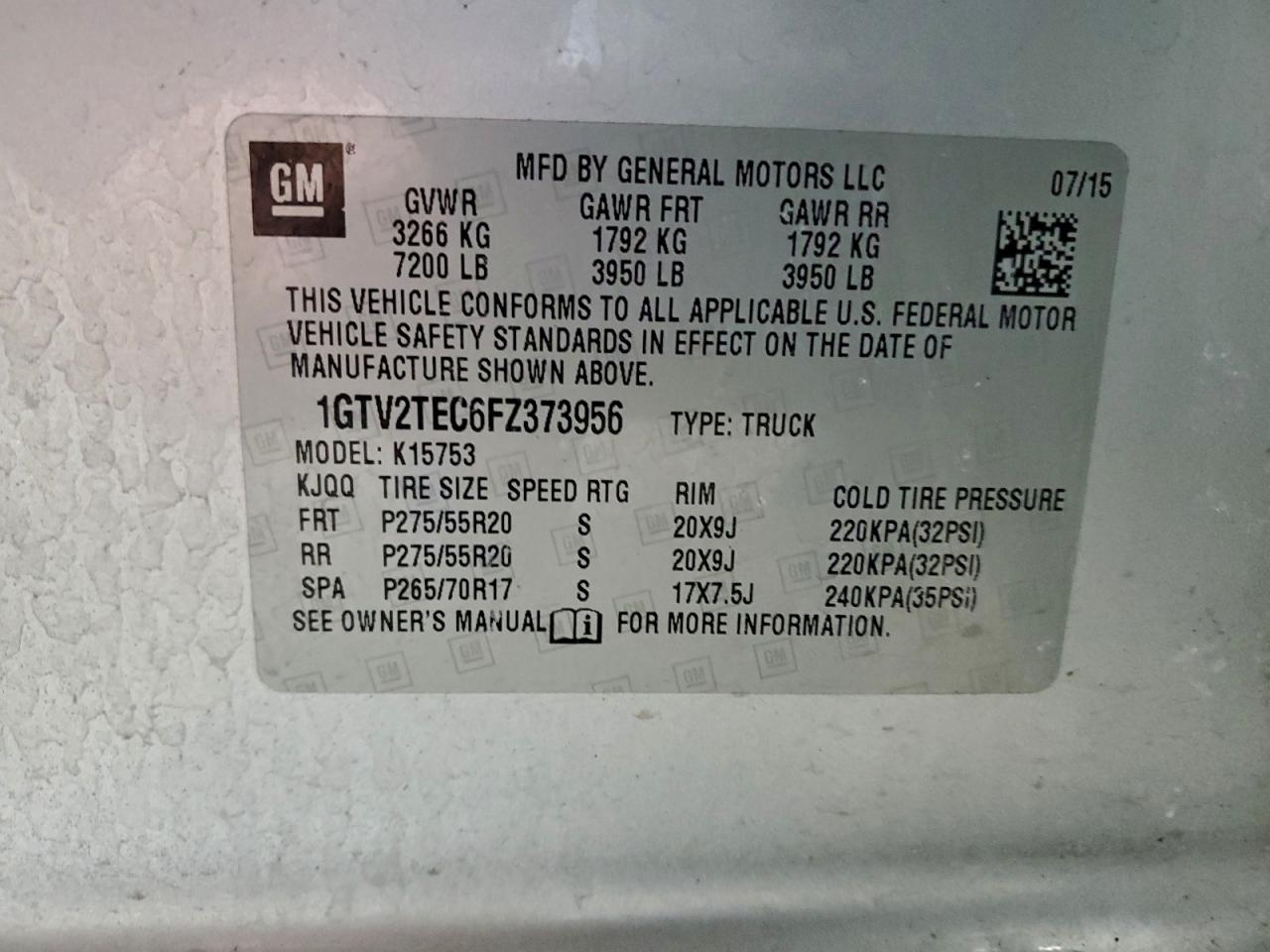 2015 GMC SIERRA K1500 photo 12