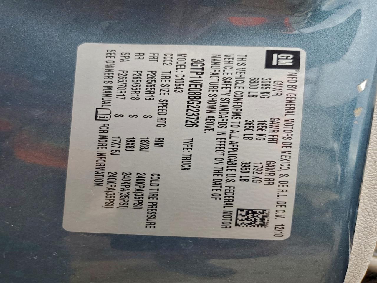 2011 GMC SIERRA C1500 SLE photo 12