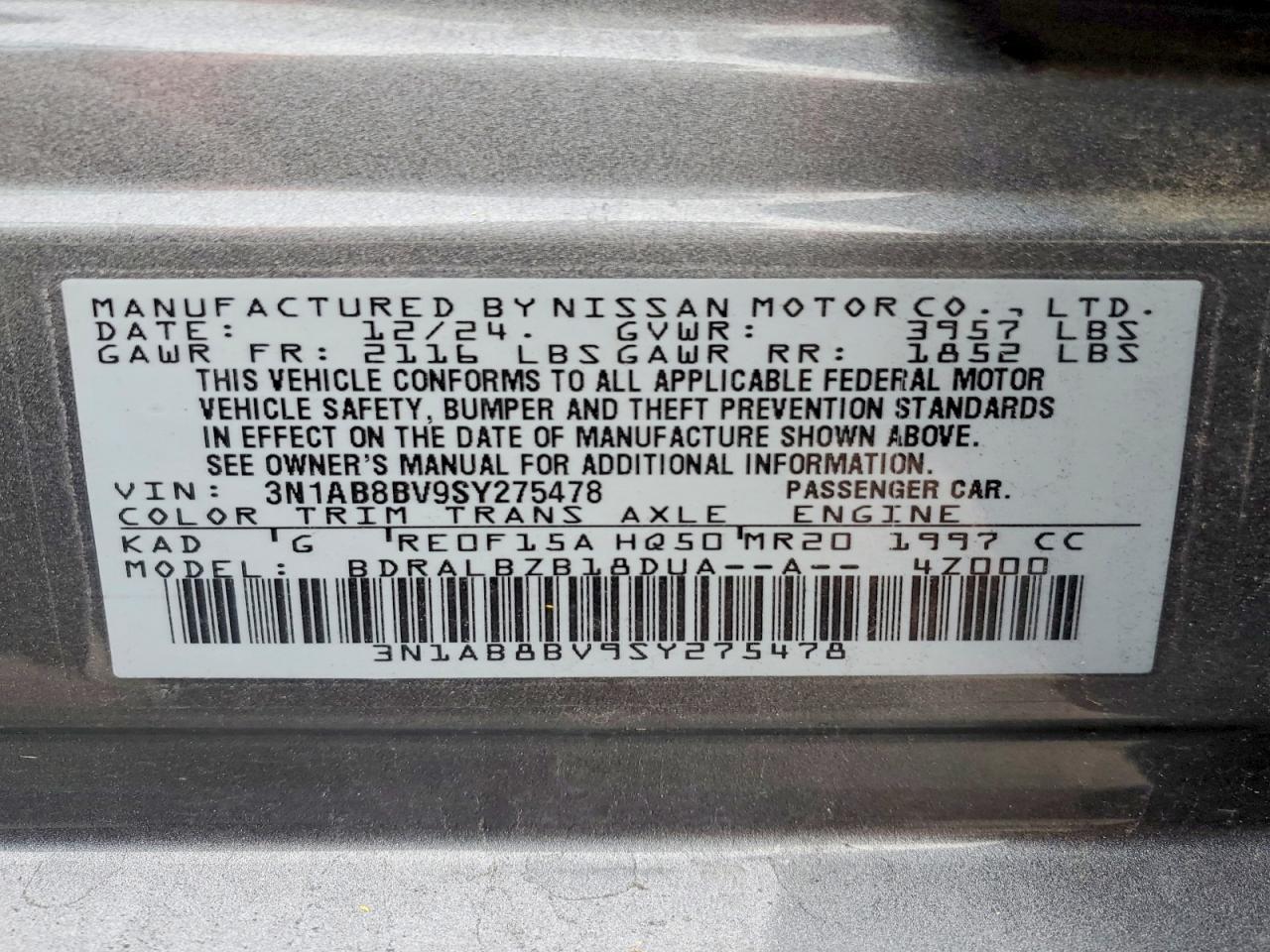 2025 NISSAN SENTRA S photo 23