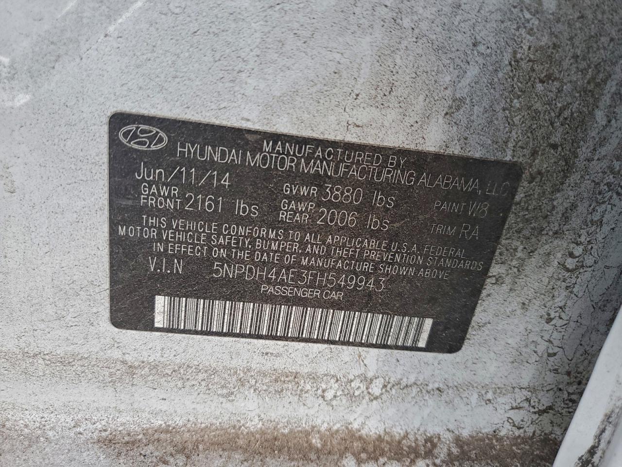 2015 HYUNDAI ELANTRA SE photo 12