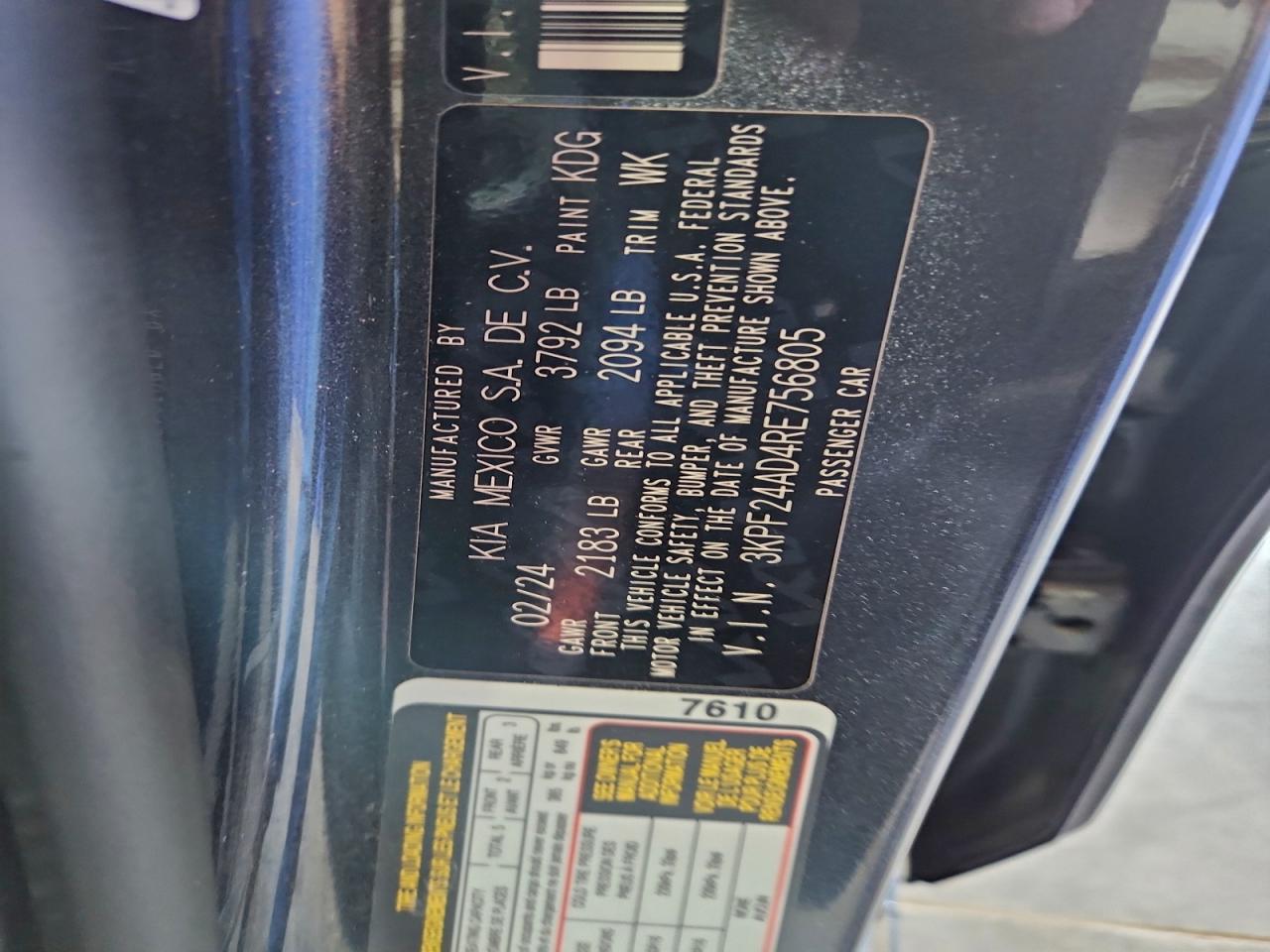 2024 KIA FORTE LXS photo 13