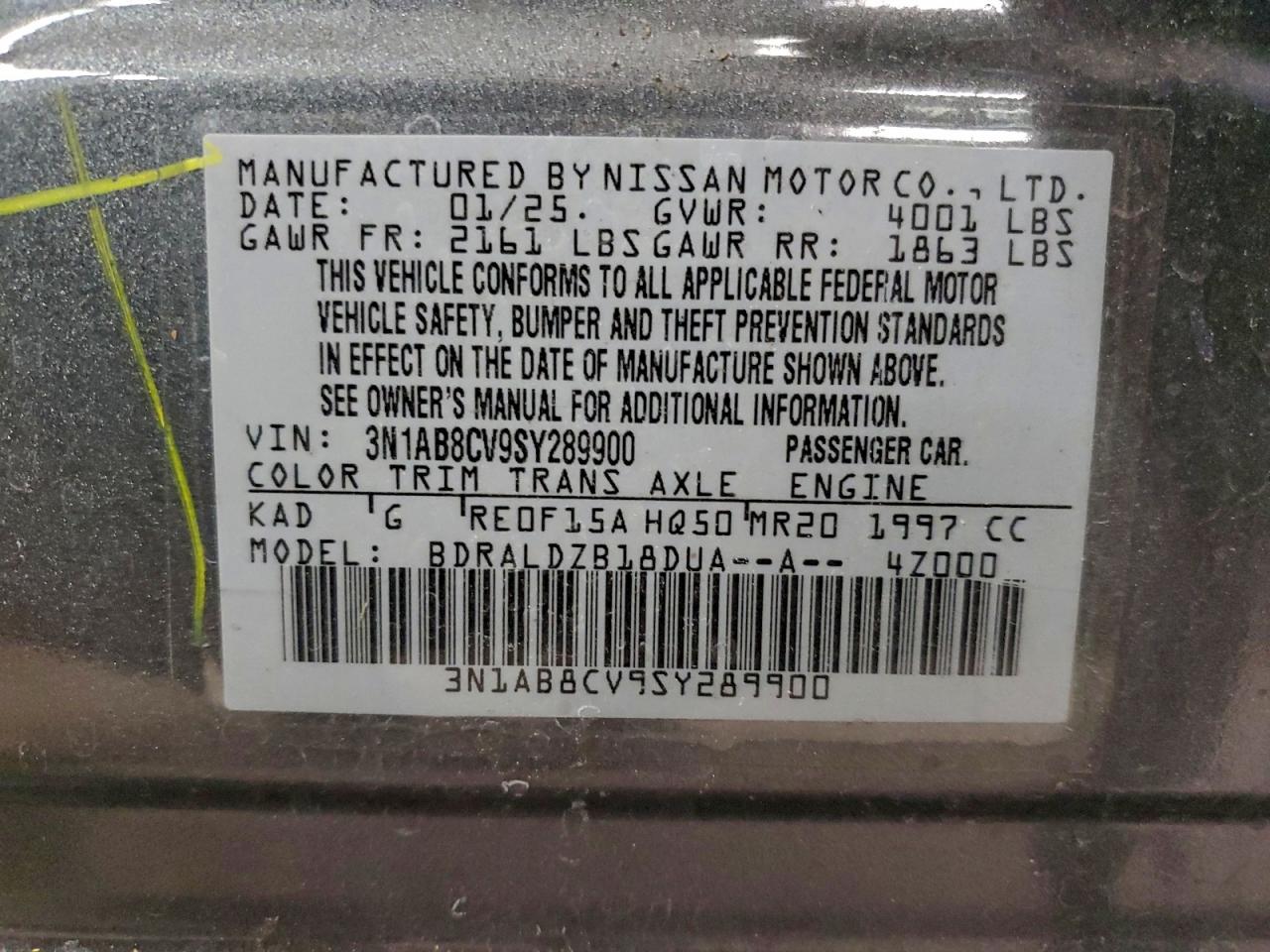 2025 NISSAN SENTRA SV photo 12