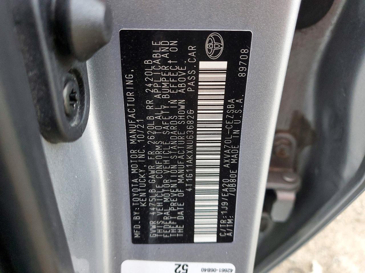 2022 TOYOTA CAMRY SE photo 12