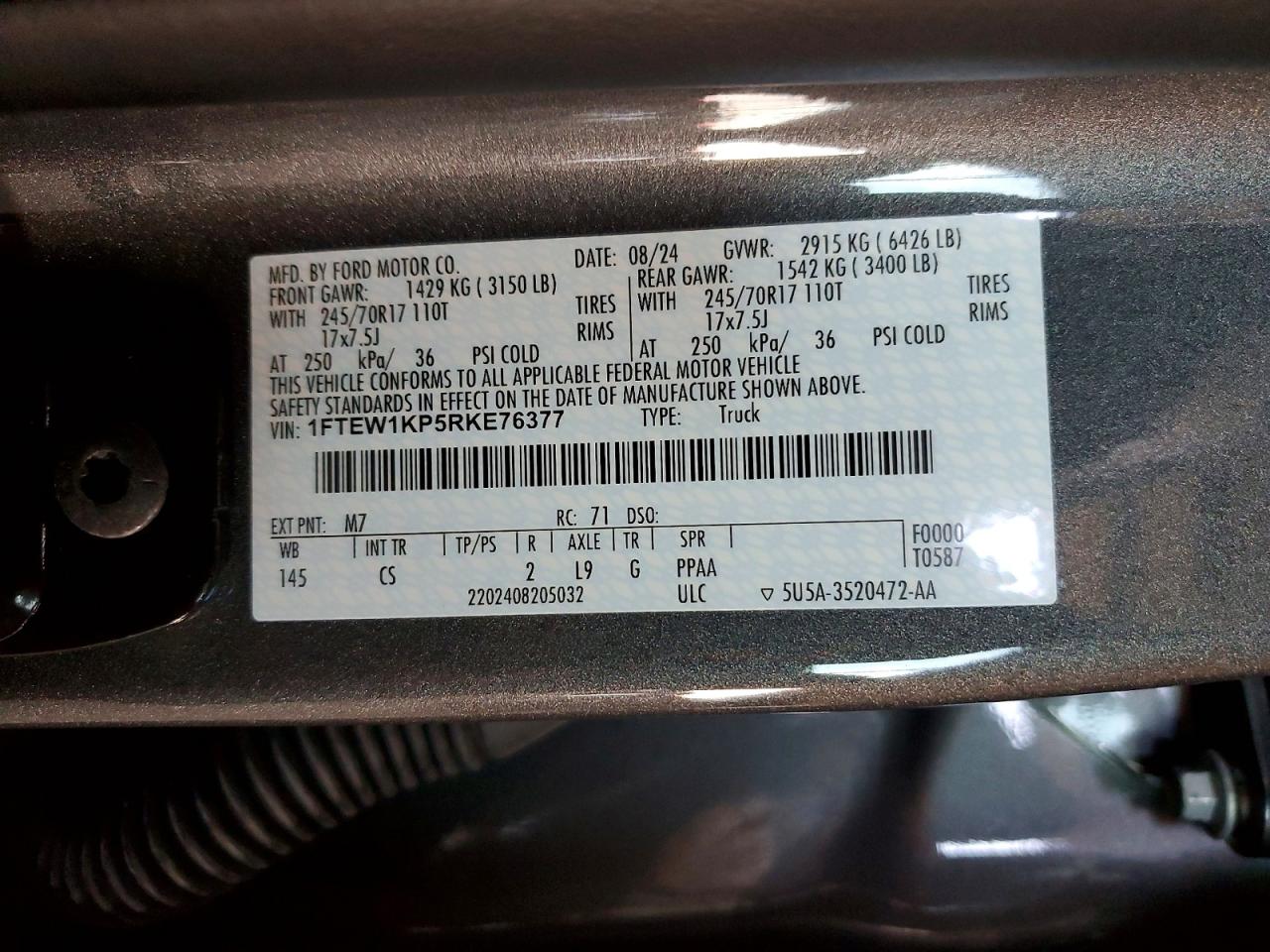 2024 FORD F150 XL photo 12
