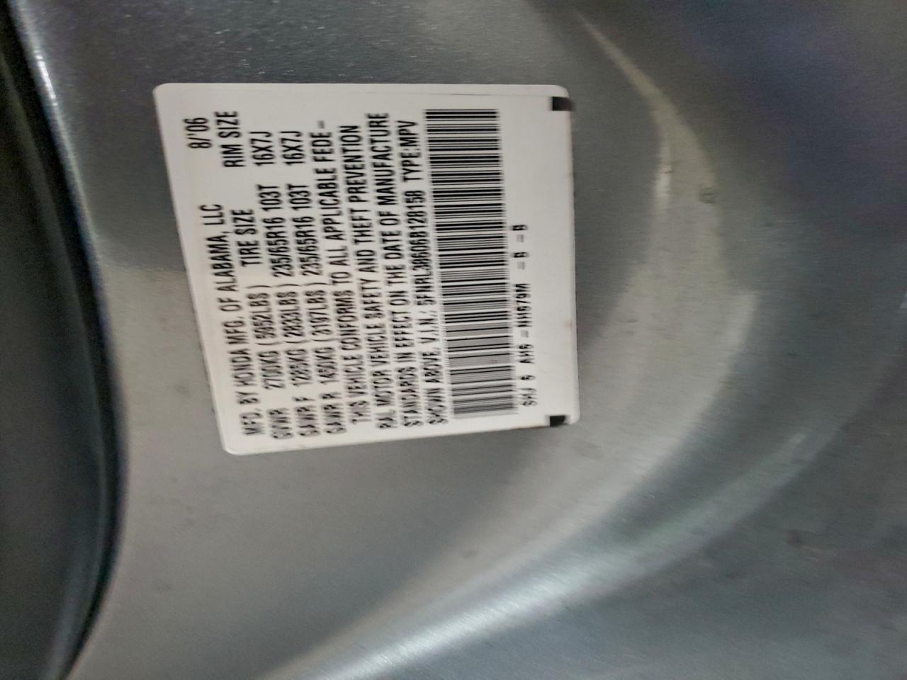 2006 HONDA ODYSSEY EXL photo 25