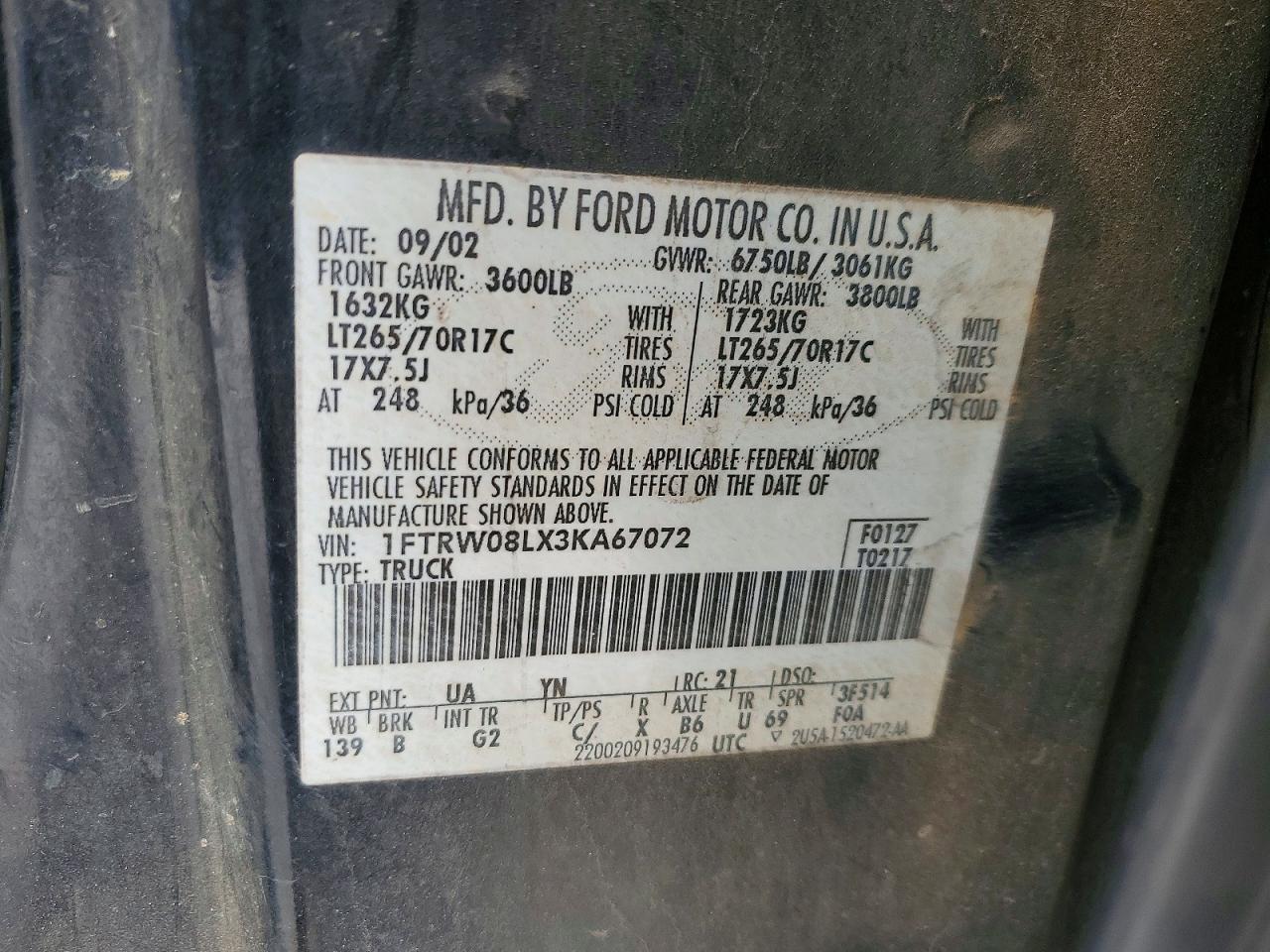 2003 FORD F150 SUPERCREW photo 12