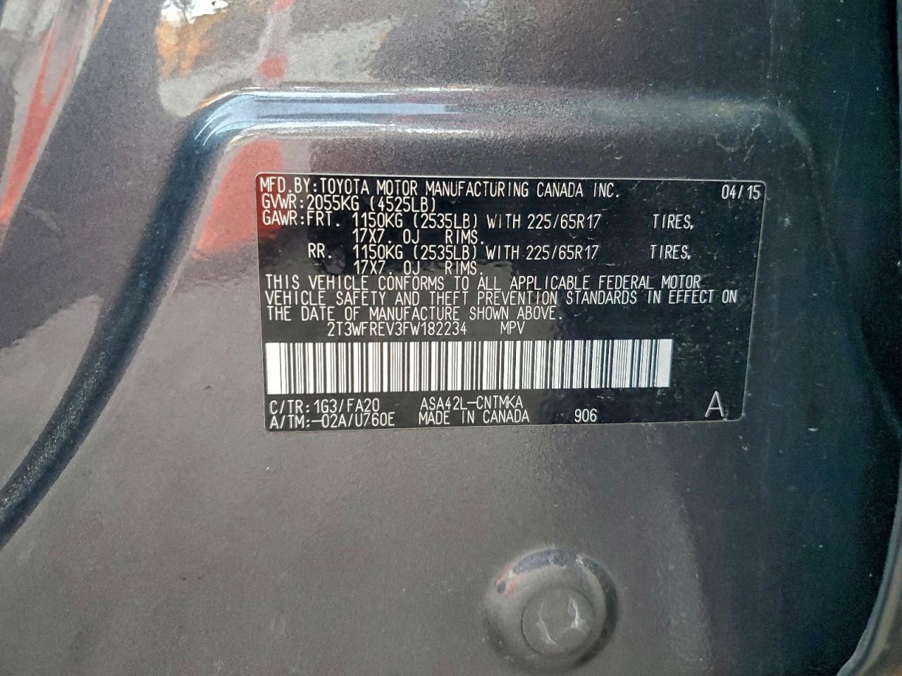 2015 TOYOTA RAV4 XLE photo 23