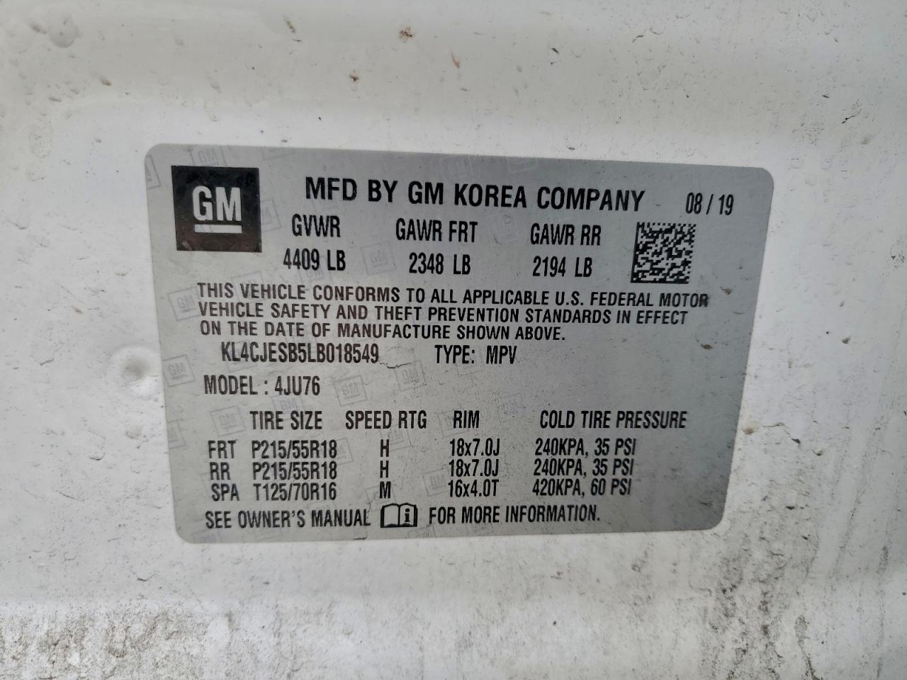 2020 BUICK ENCORE PREFERRED photo 37