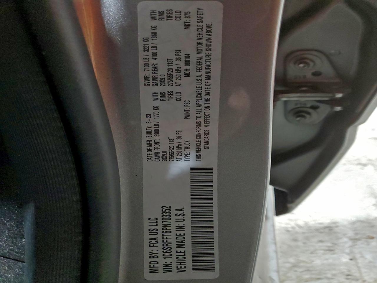 2023 RAM 1500 BIG HORN/LONE STAR photo 12