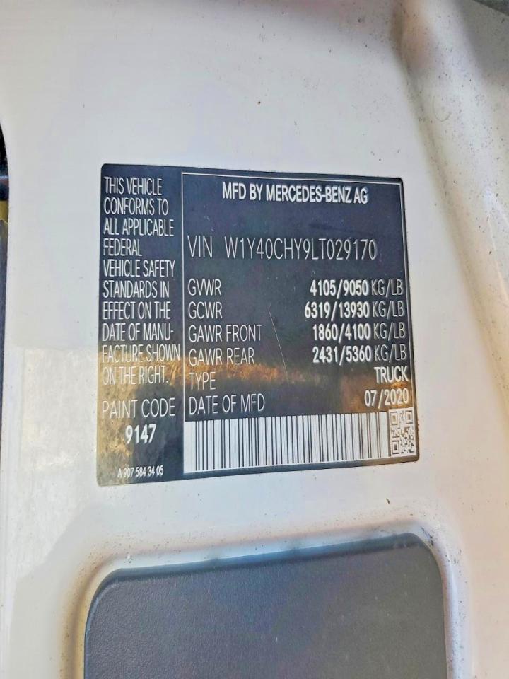 2020 MERCEDES BENZ SPRINTER 2500 DELIVERY VAN photo 13
