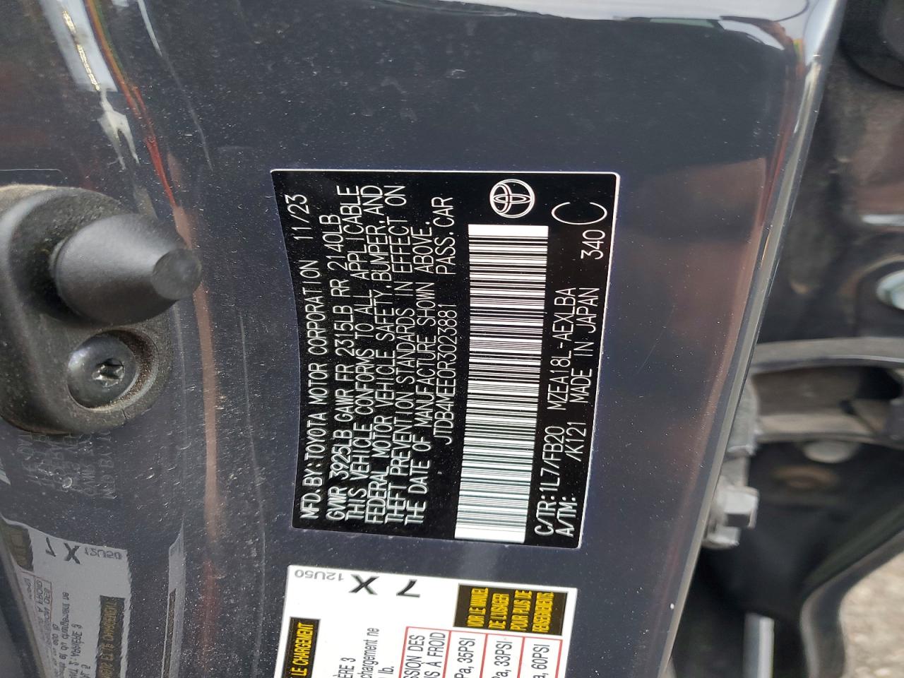 2024 TOYOTA COROLLA LE photo 12