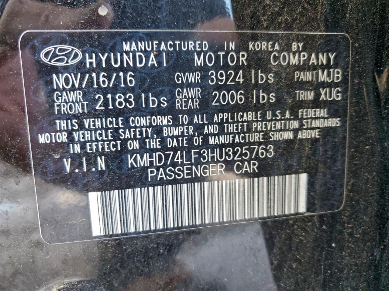 2017 HYUNDAI ELANTRA SE photo 12