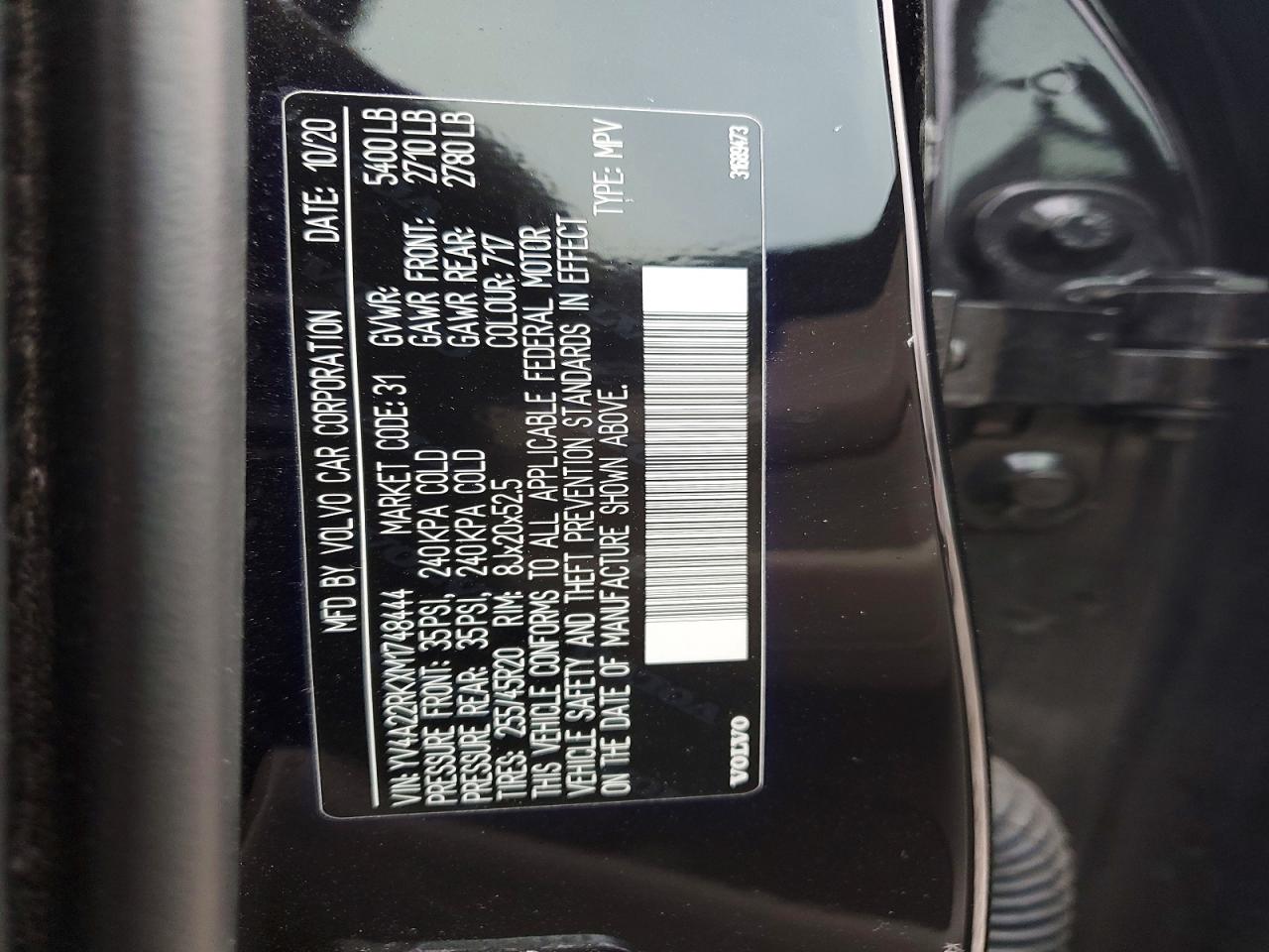 2021 VOLVO XC60 T6 MOMENTUM photo 14