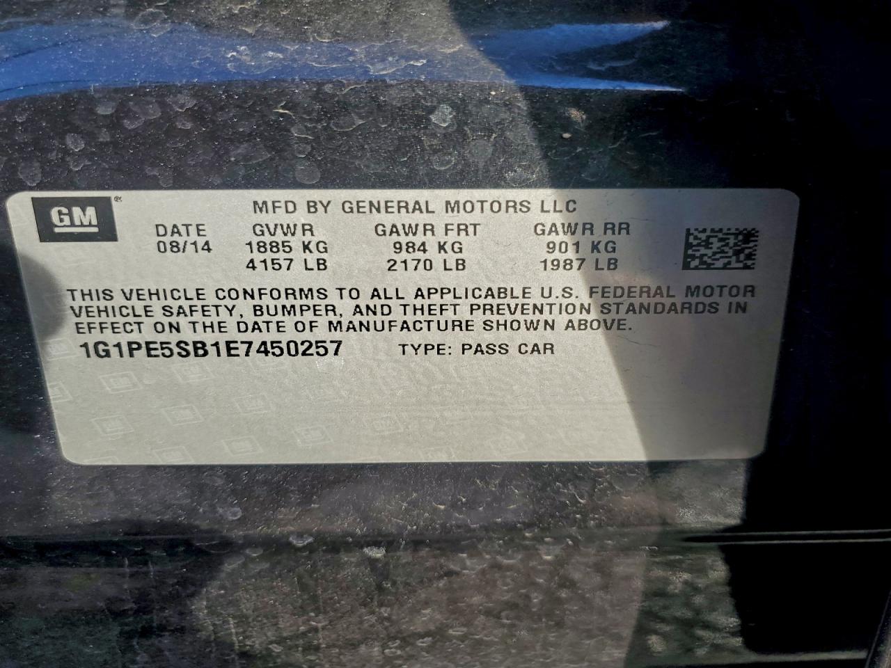 2014 CHEVROLET CRUZE LT photo 12