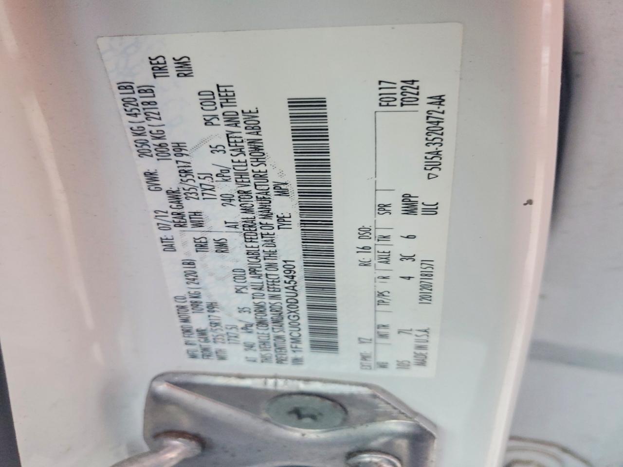 2013 FORD ESCAPE SE photo 12