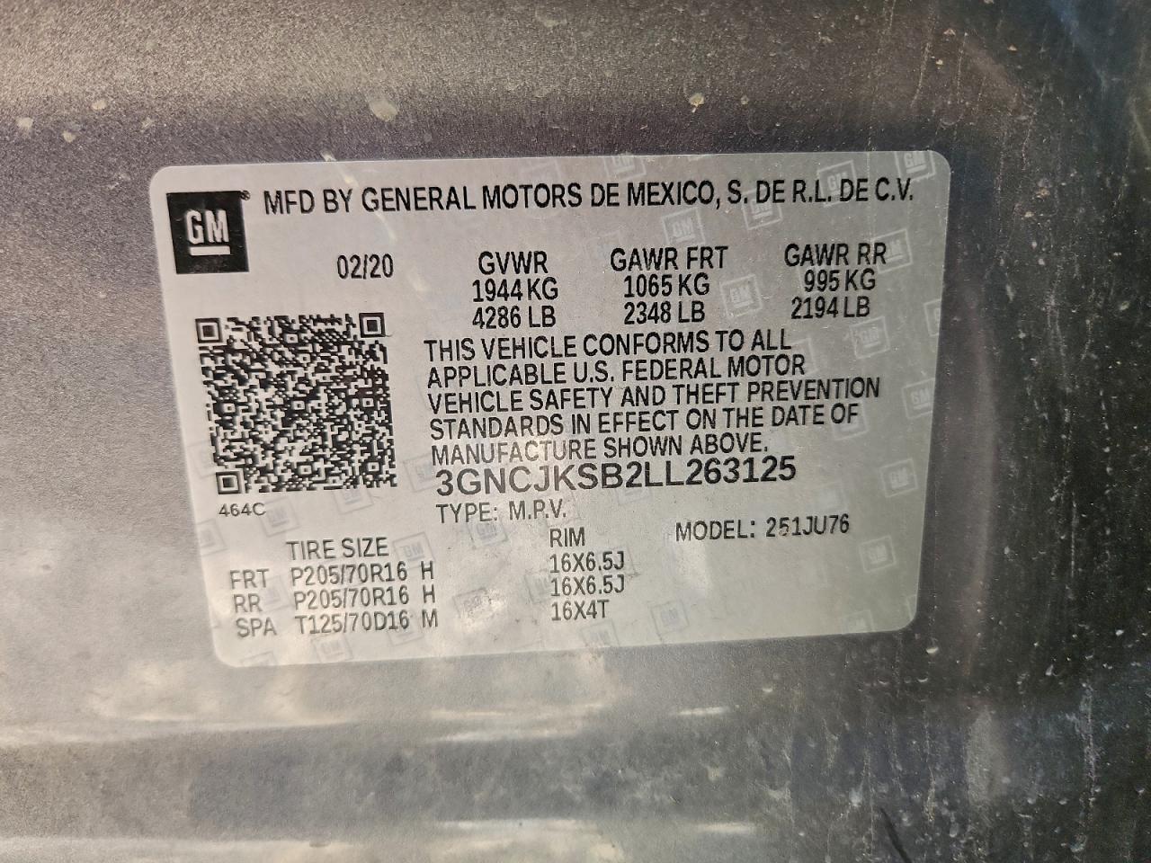 2020 CHEVROLET TRAX LS photo 13
