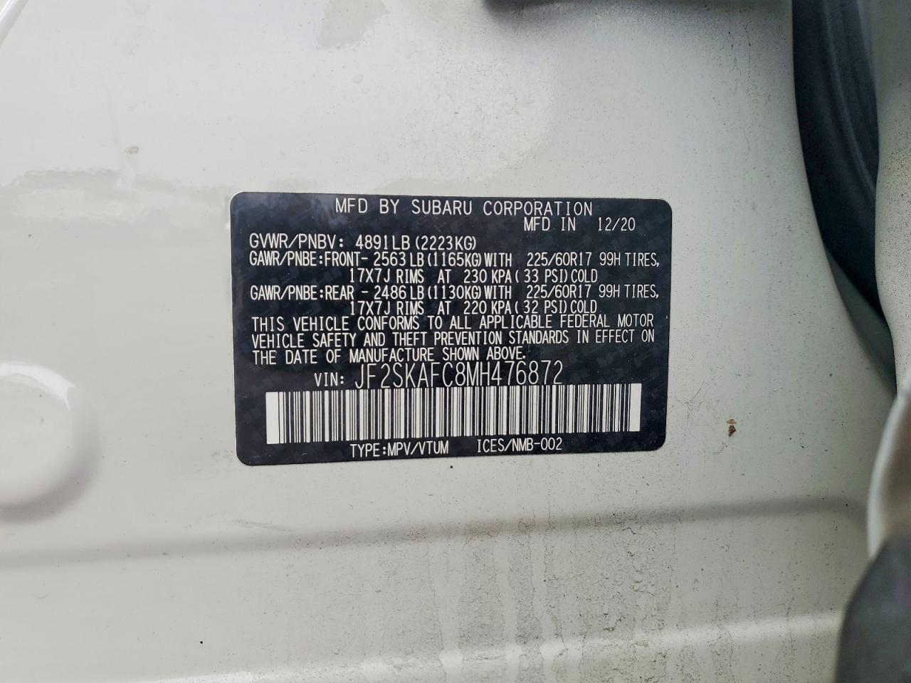 2021 SUBARU FORESTER PREMIUM photo 12
