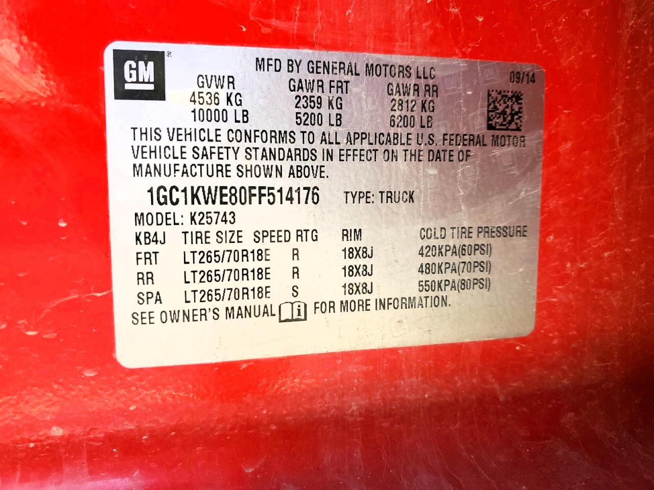 2015 CHEVROLET SILVERADO K2500 HEAVY DUTY LTZ photo 12