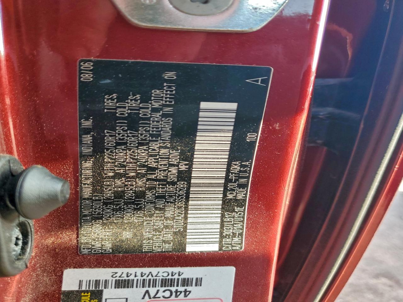 2006 TOYOTA SIENNA XLE photo 13