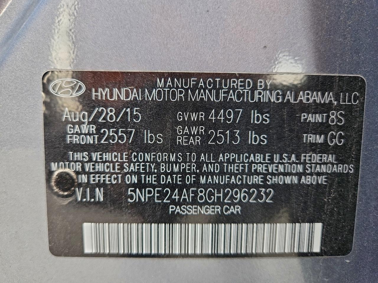 2016 HYUNDAI SONATA SE photo 12