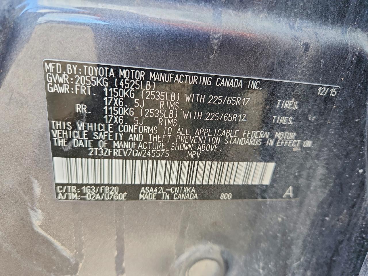 2016 TOYOTA RAV4 LE photo 14