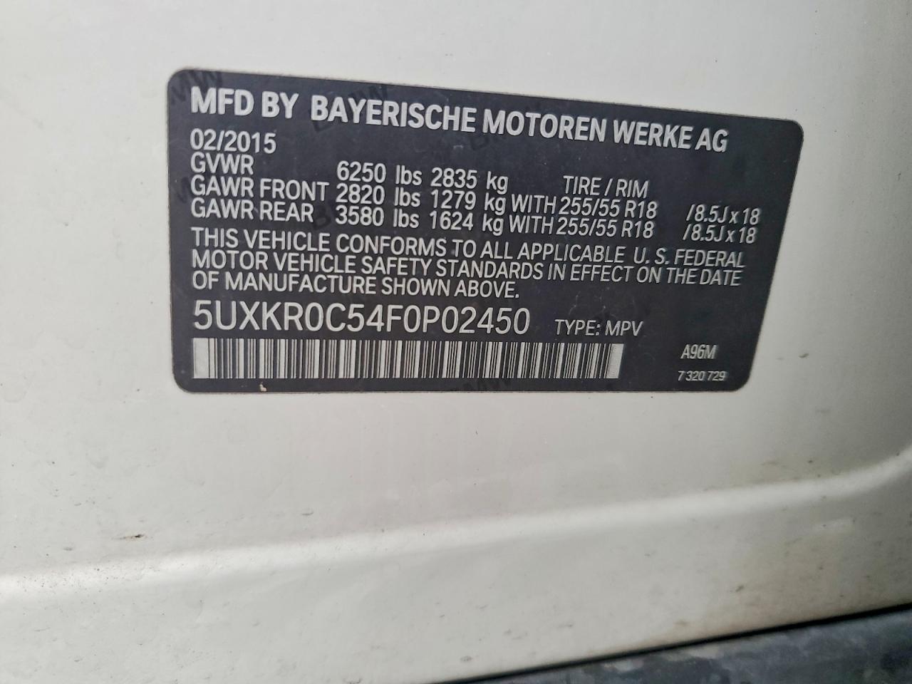 2015 BMW X5 XDRIVE35I photo 13