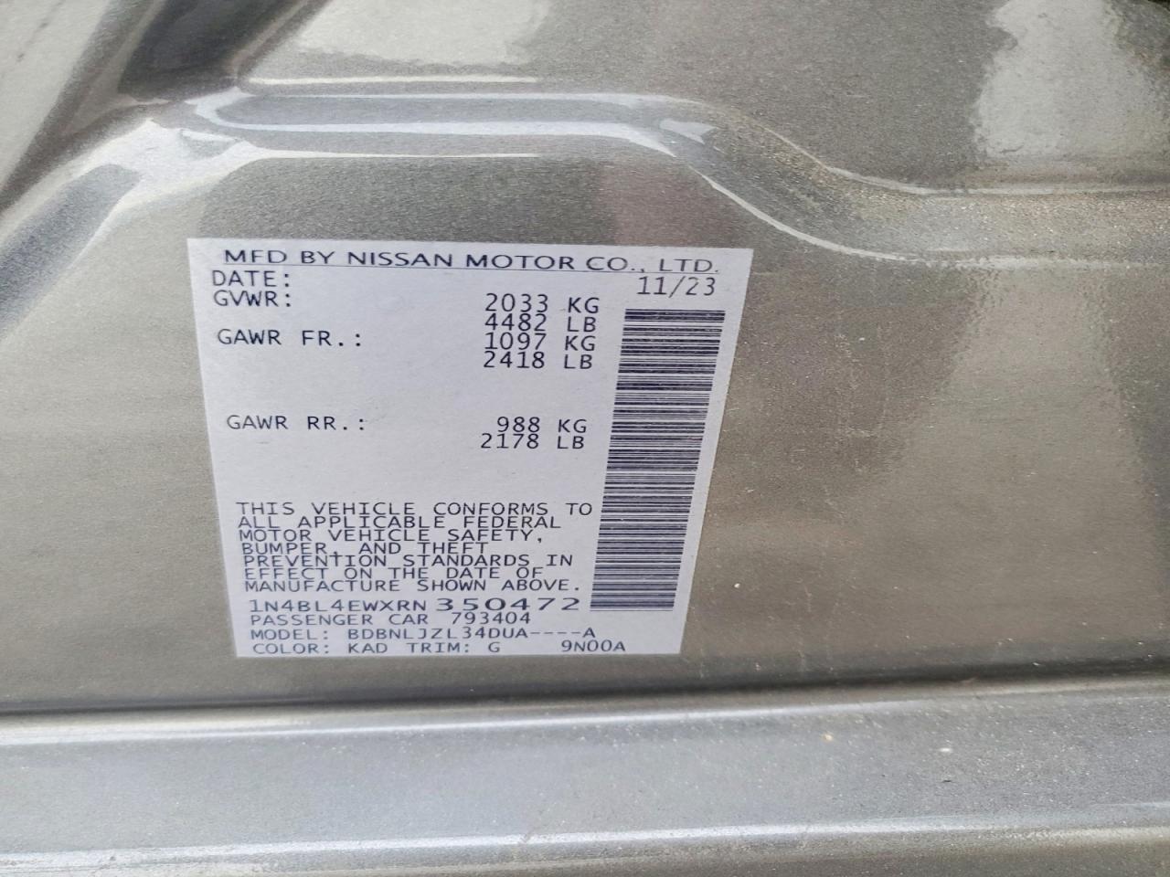 2024 NISSAN ALTIMA SL photo 13