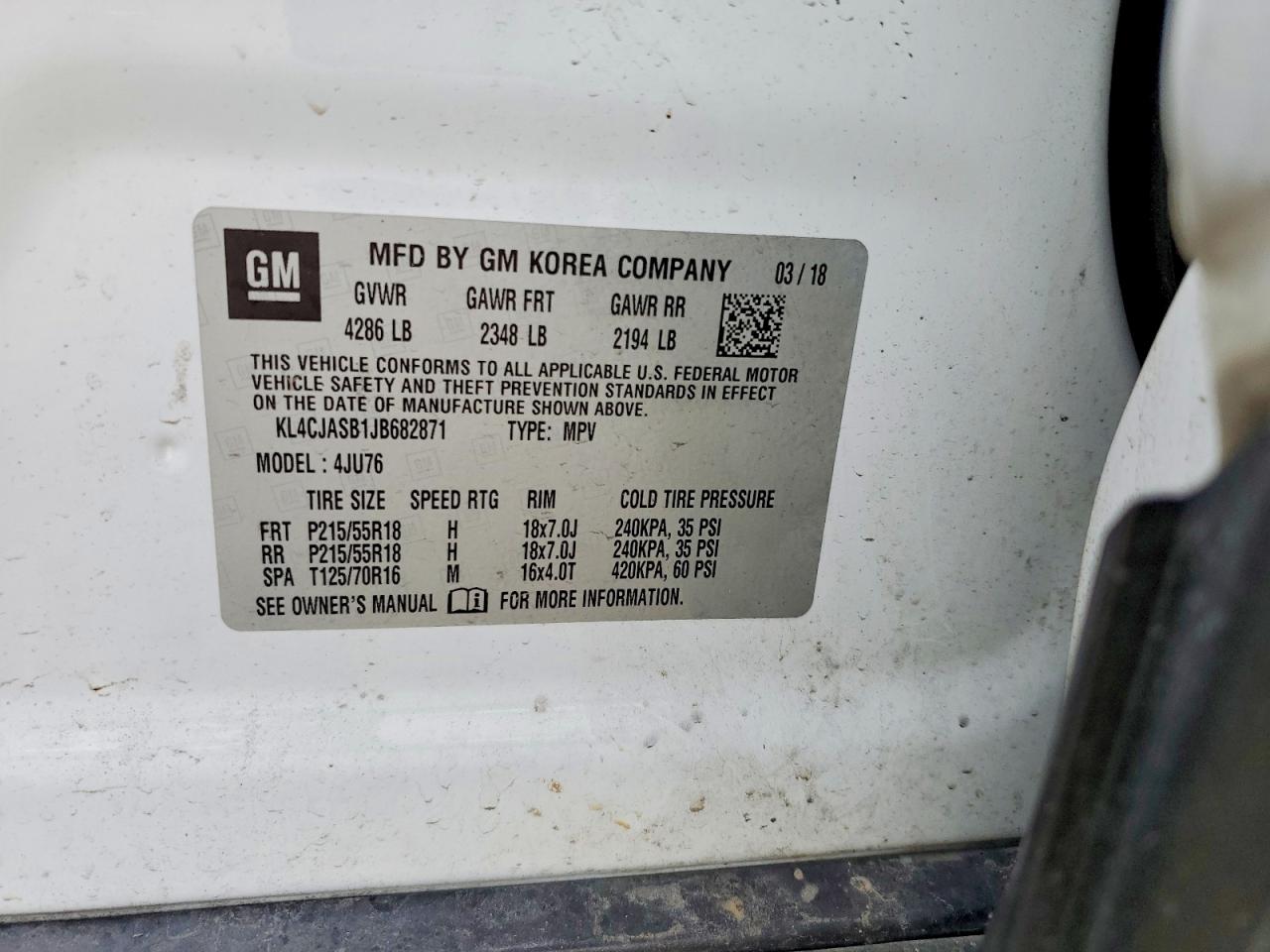 2018 BUICK ENCORE PREFERRED photo 14