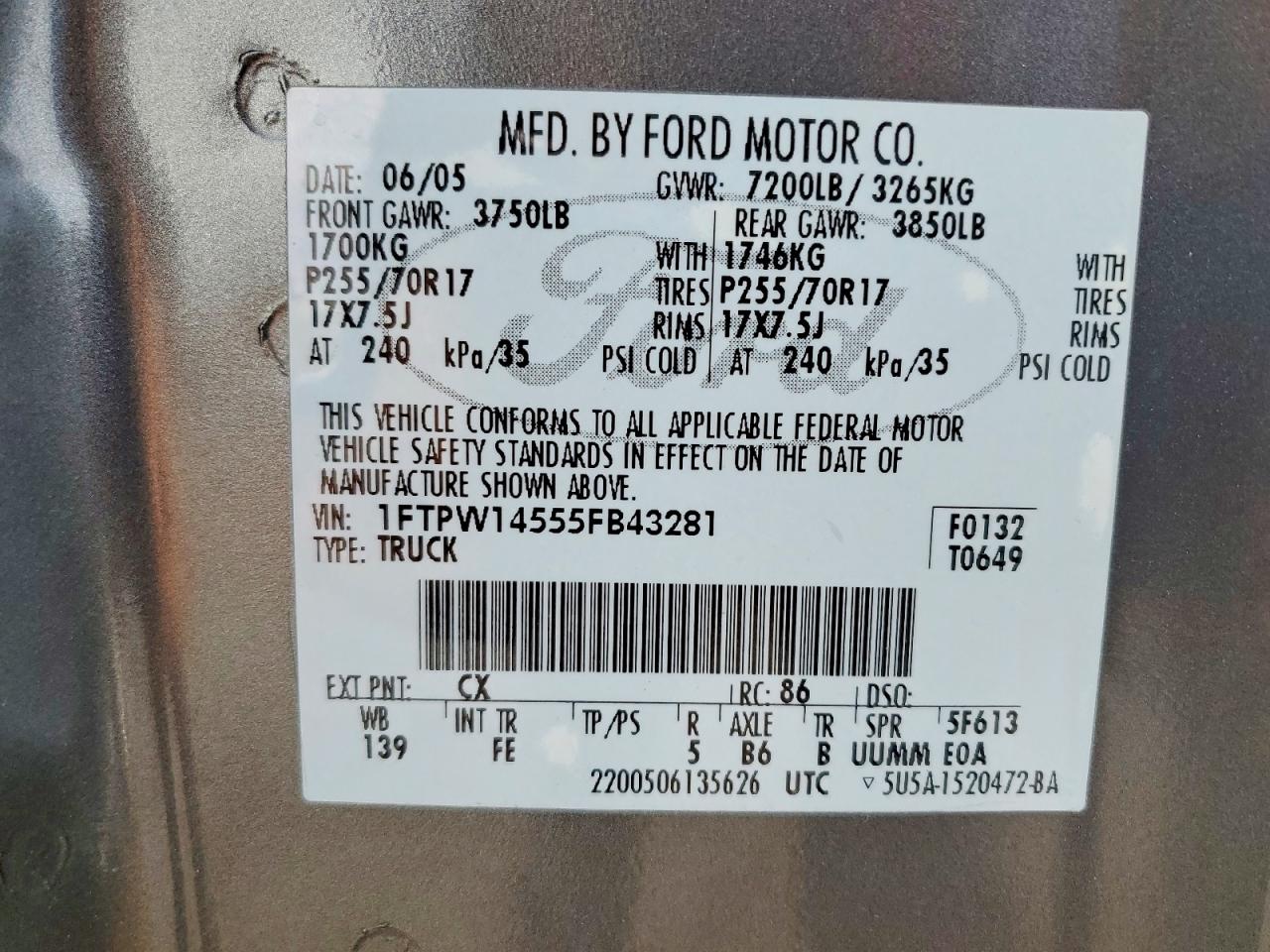 2005 FORD F150 SUPERCREW photo 12