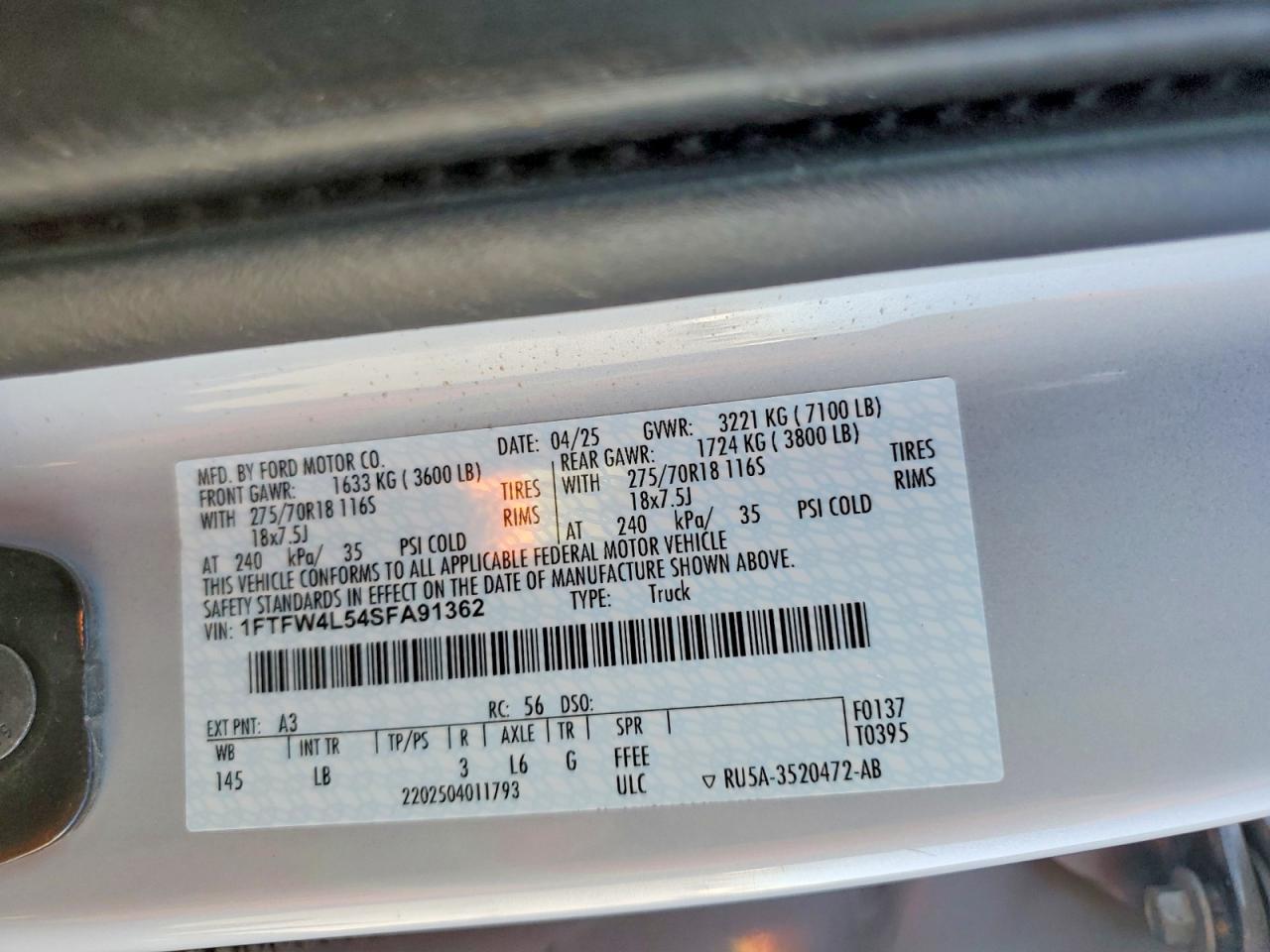 2025 FORD F150 TREMOR photo 23