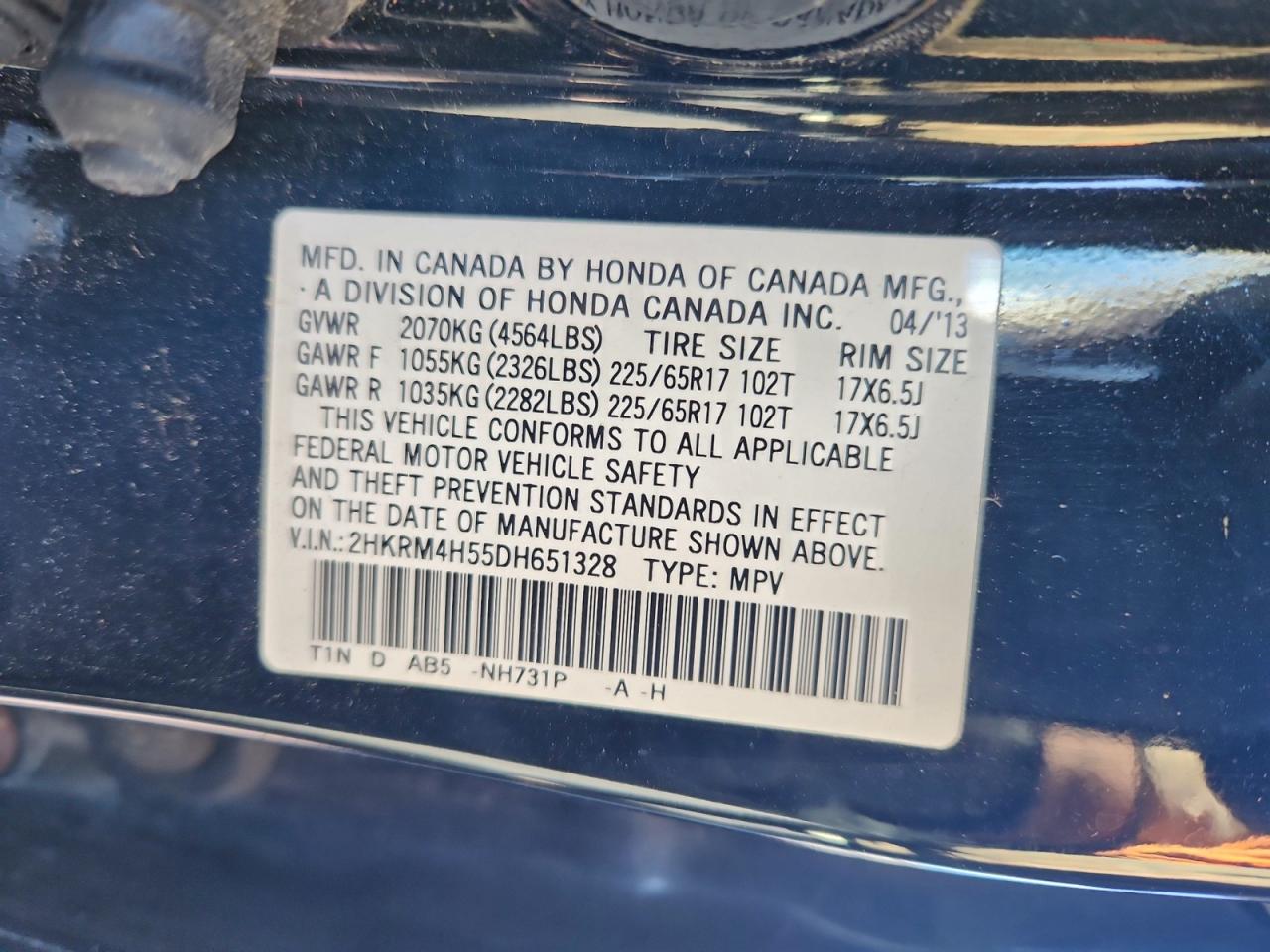 2013 HONDA CR-V EX photo 25