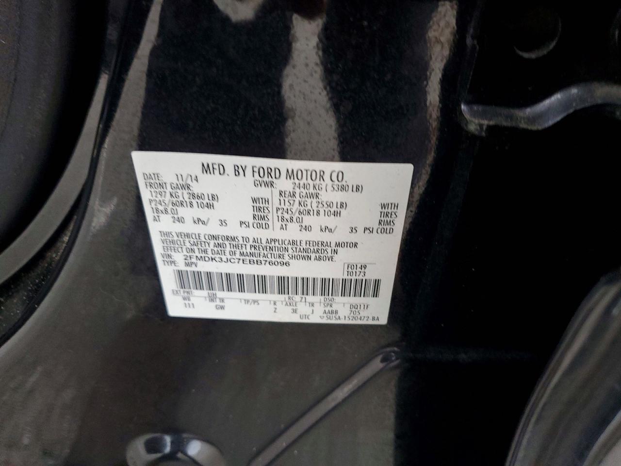 2014 FORD EDGE SEL photo 23