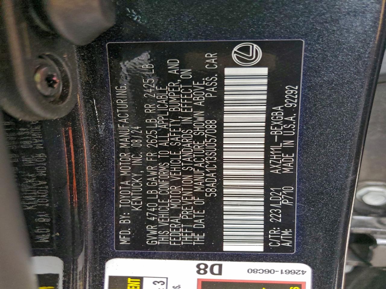 2025 LEXUS ES 300H BASE photo 25