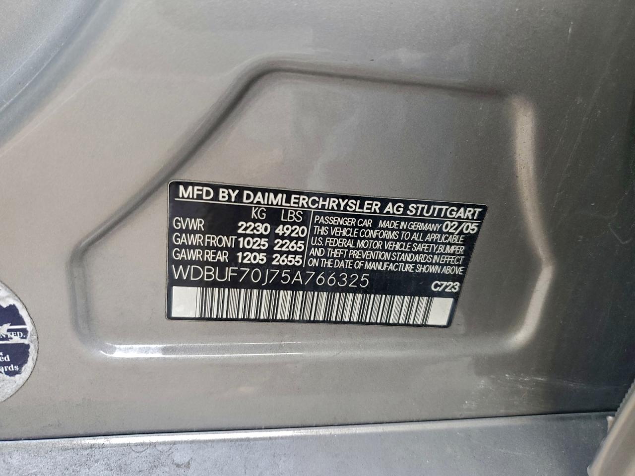 2005 MERCEDES-BENZ E 500 photo 23