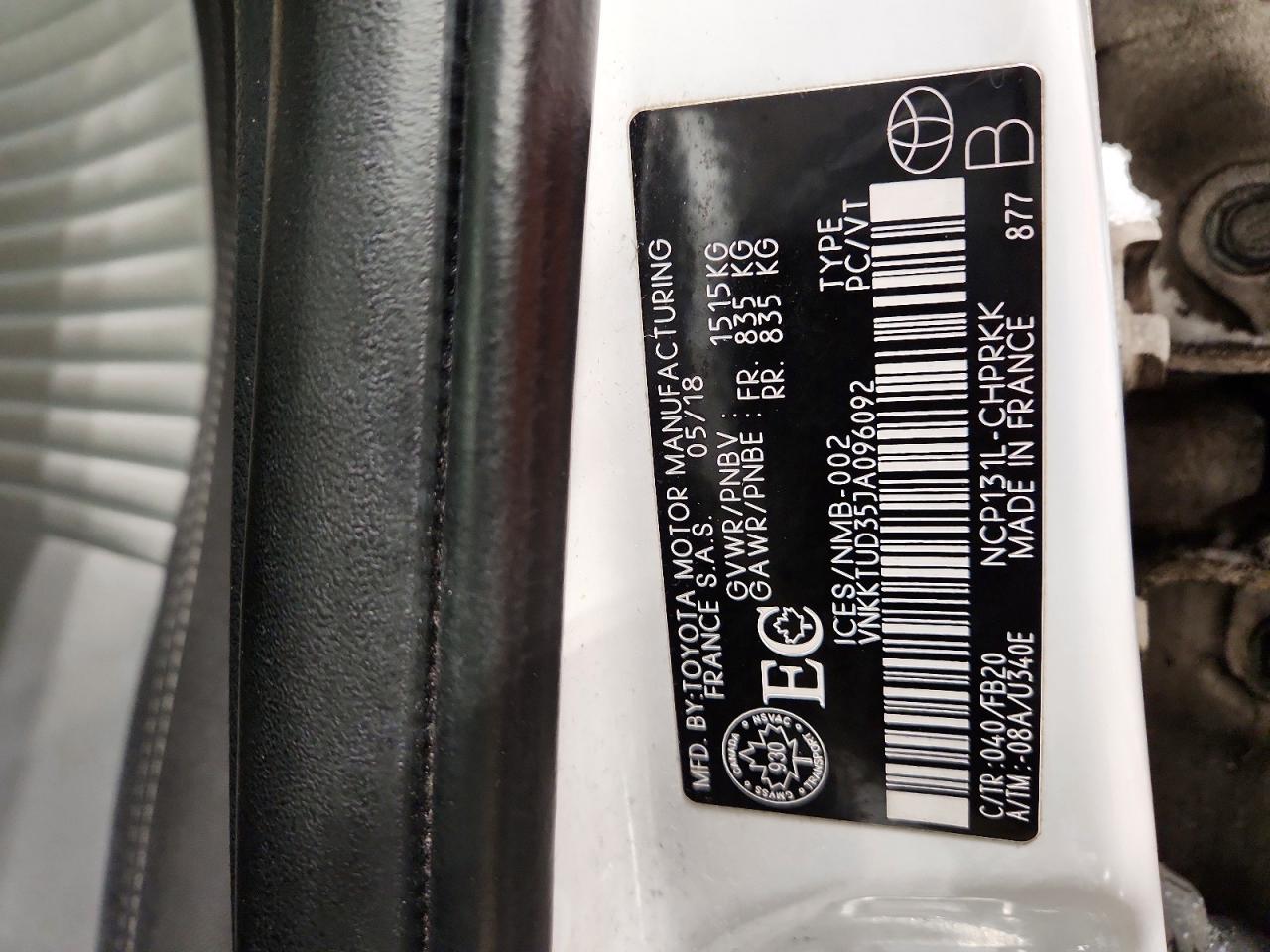 2018 TOYOTA YARIS L photo 12