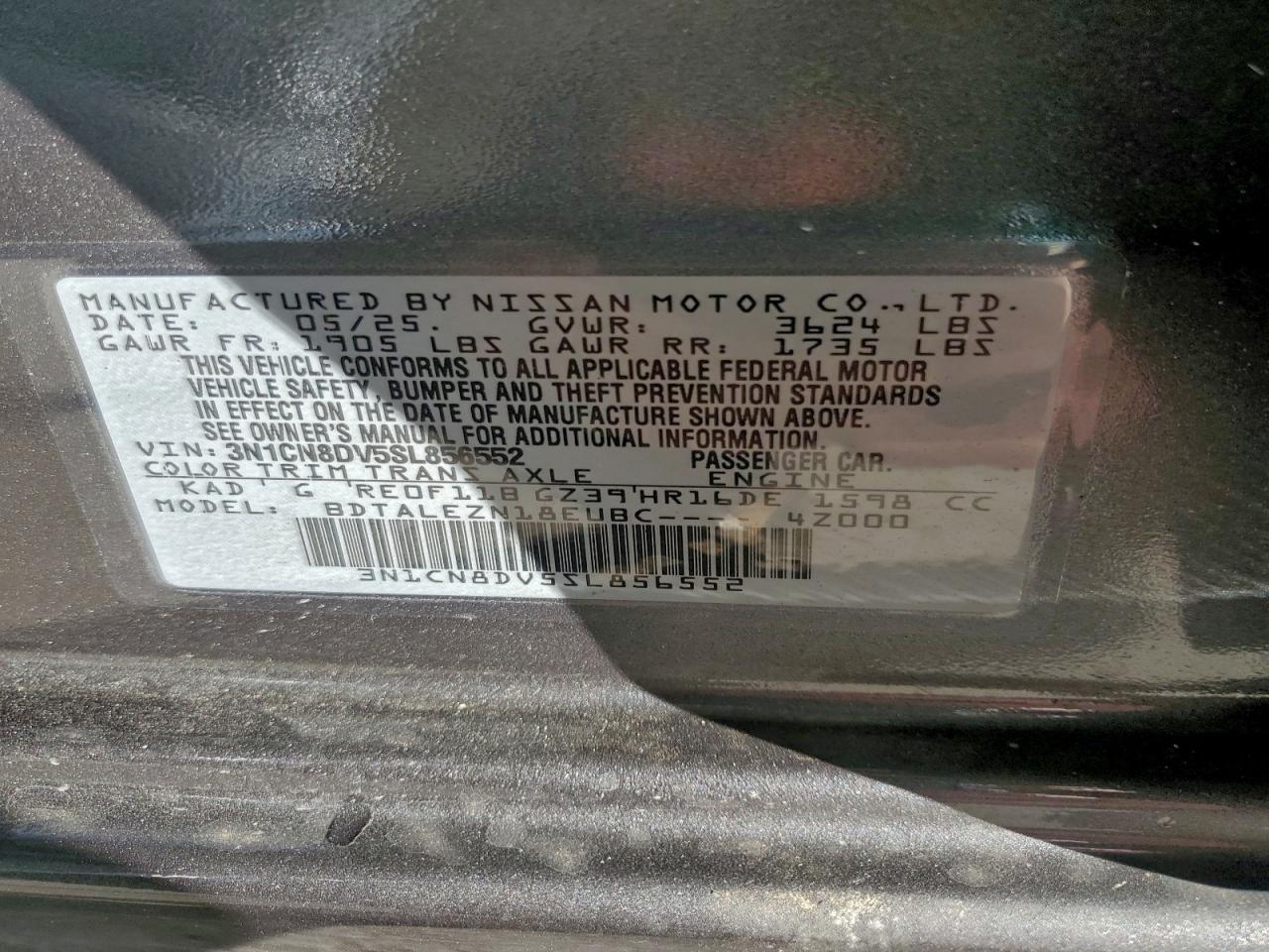 2025 NISSAN VERSA S photo 12