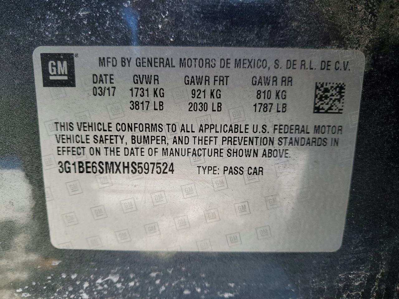 2017 CHEVROLET CRUZE LT photo 12