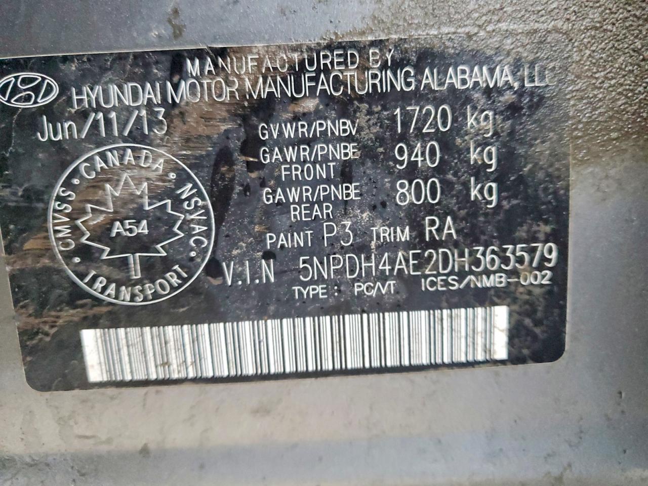 2013 HYUNDAI ELANTRA GLS photo 13